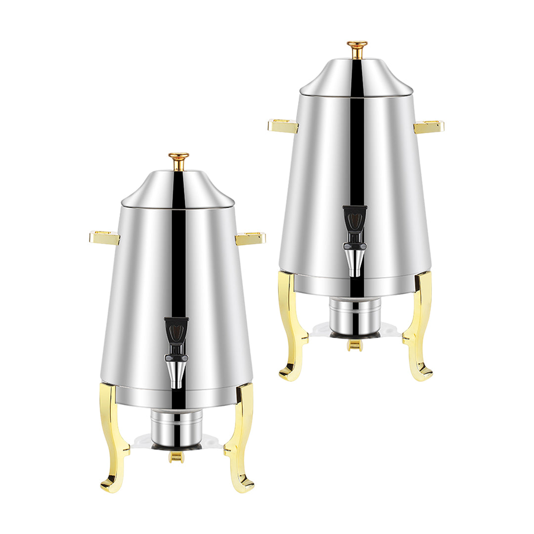 SOGA 2X Stainless Steel Dispenser Beverage Commercial Buffet Drink Container Jug with Side Handles