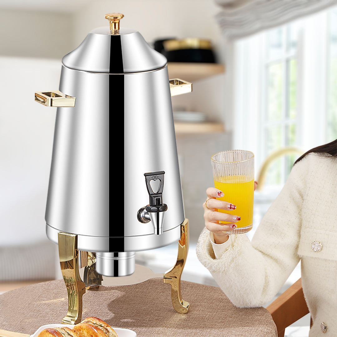 SOGA Stainless Steel Dispenser Beverage Commercial Buffet Drink Container Jug with Side Handles