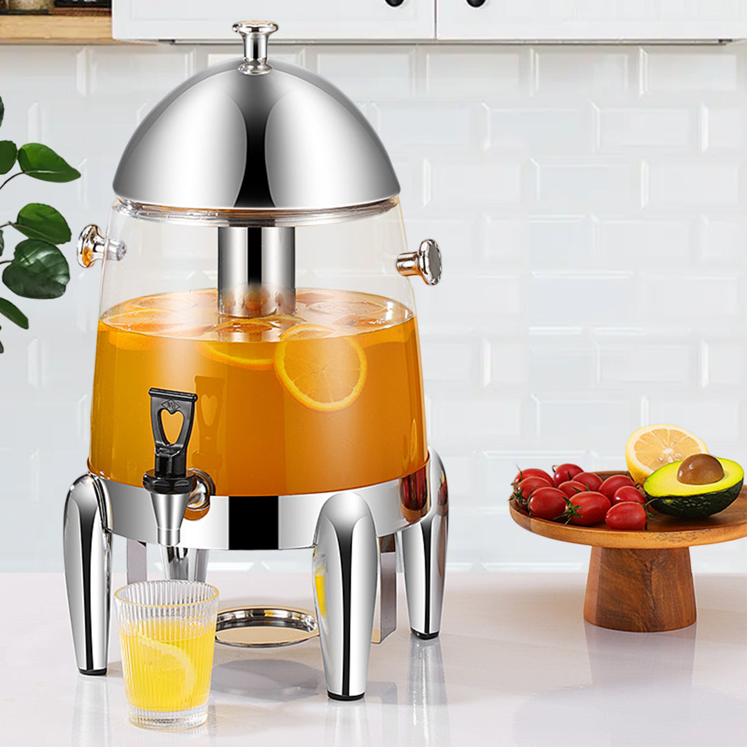 SOGA Stainless Steel 12L Beverage Dispenser Hot and Cold Juice Water Tea Buffet Drink Container Jug