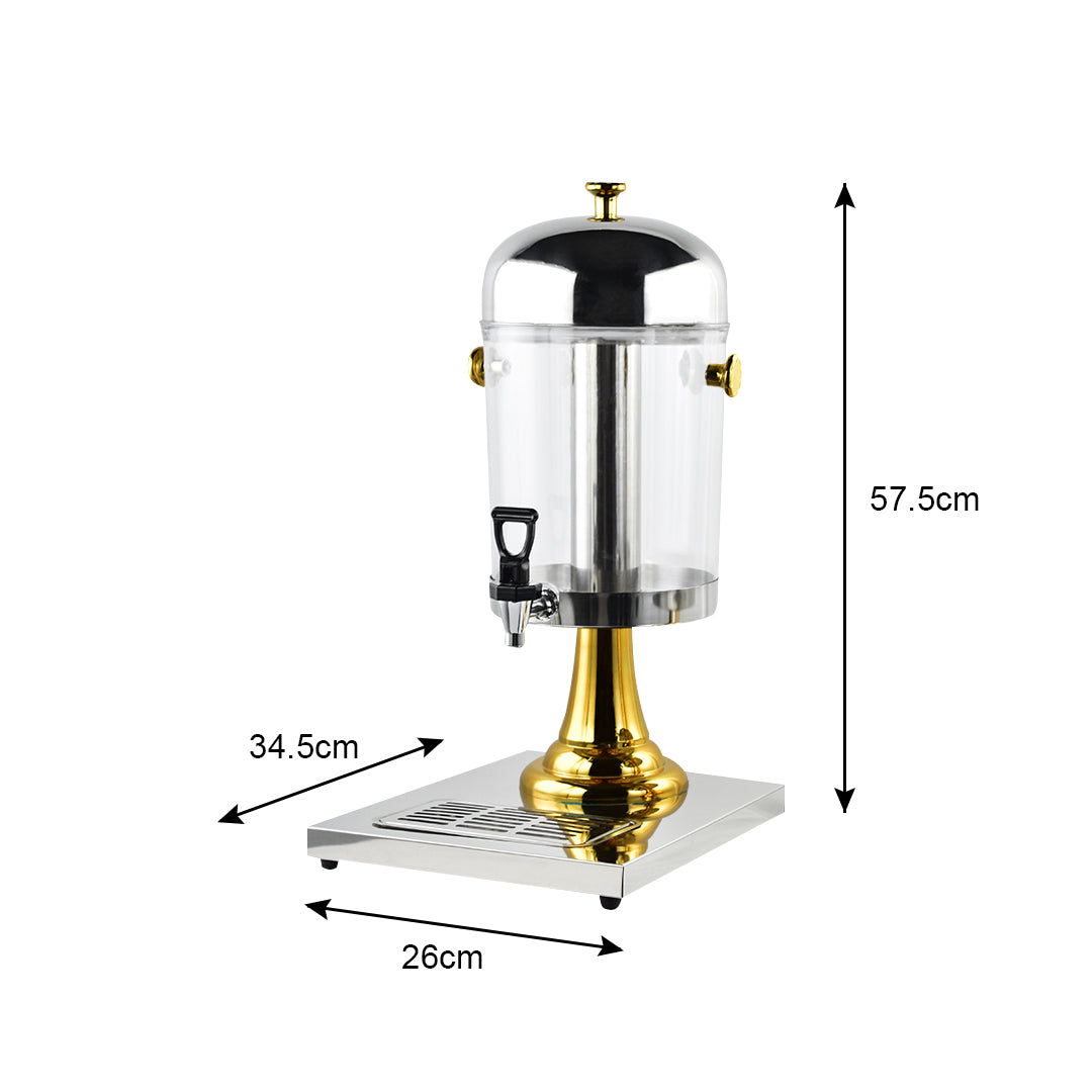 SOGA Single 8L Stainless Steel Dispenser Beverage Transparent Commercial Drink Container Jug