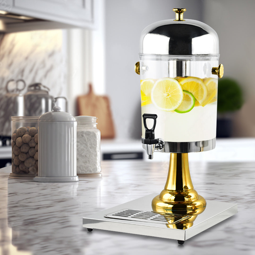 SOGA 2X Single 8L Stainless Steel Dispenser Beverage Transparent Commercial Drink Container Jug