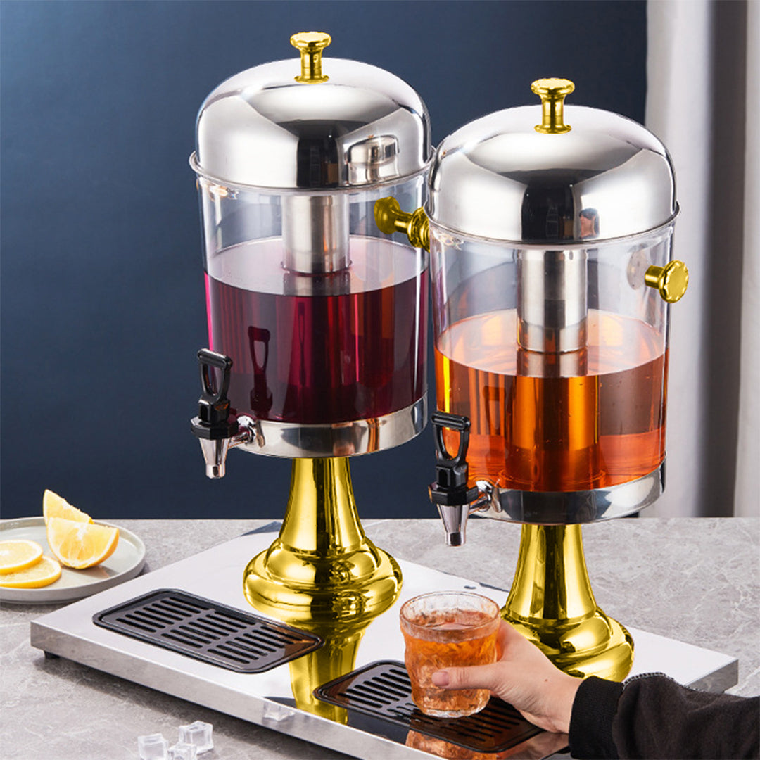 SOGA 16L Dual Stainless Steel Dispenser Beverage Transparent Commercial Drink Container Jug