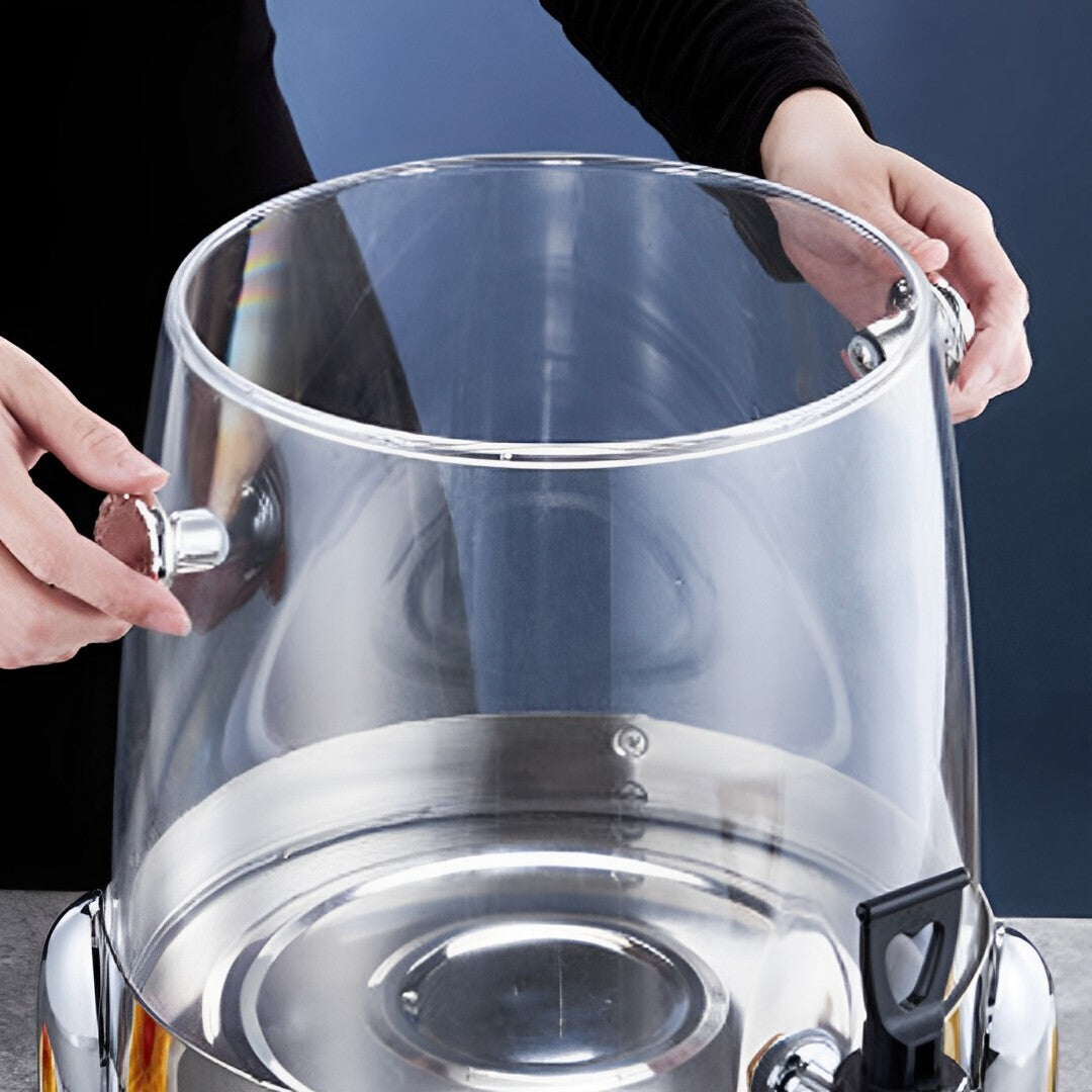 SOGA Stainless Steel 12L Beverage Dispenser Hot and Cold Juice Water Tea Buffet Drink Container Jug