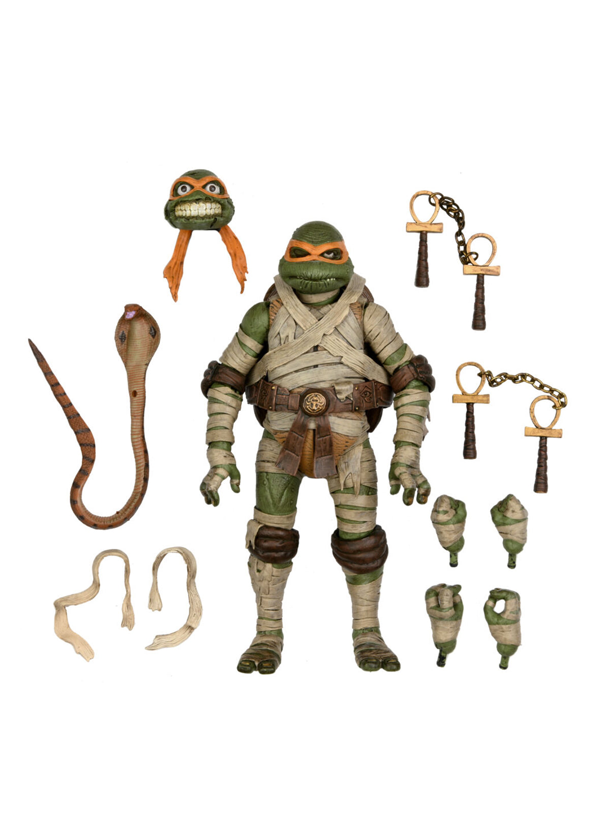 TMNT Michelangelo & Ultimate Mummy Universal Monsters 7" Action Figurine