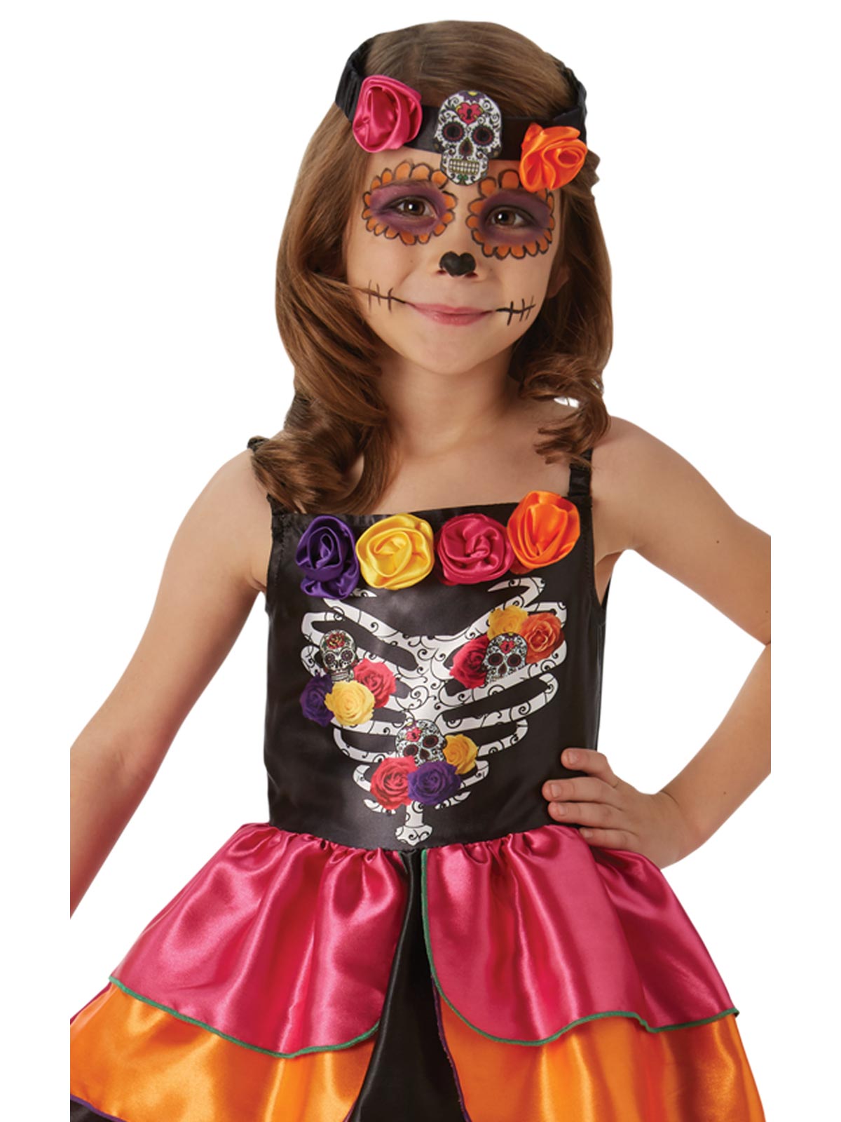 Day Of The Dead Sugar Skull Girl's Costumes (Available in 3 Sizes)