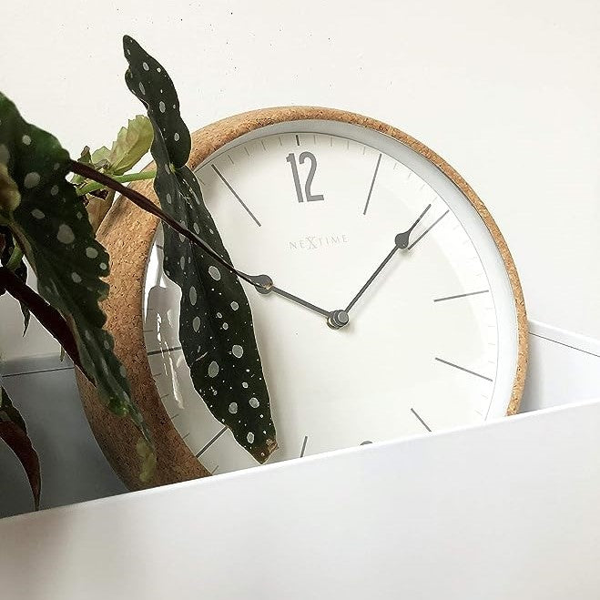 NeXtime Cork Wall Clock 30cm (Available in 2 Colors)