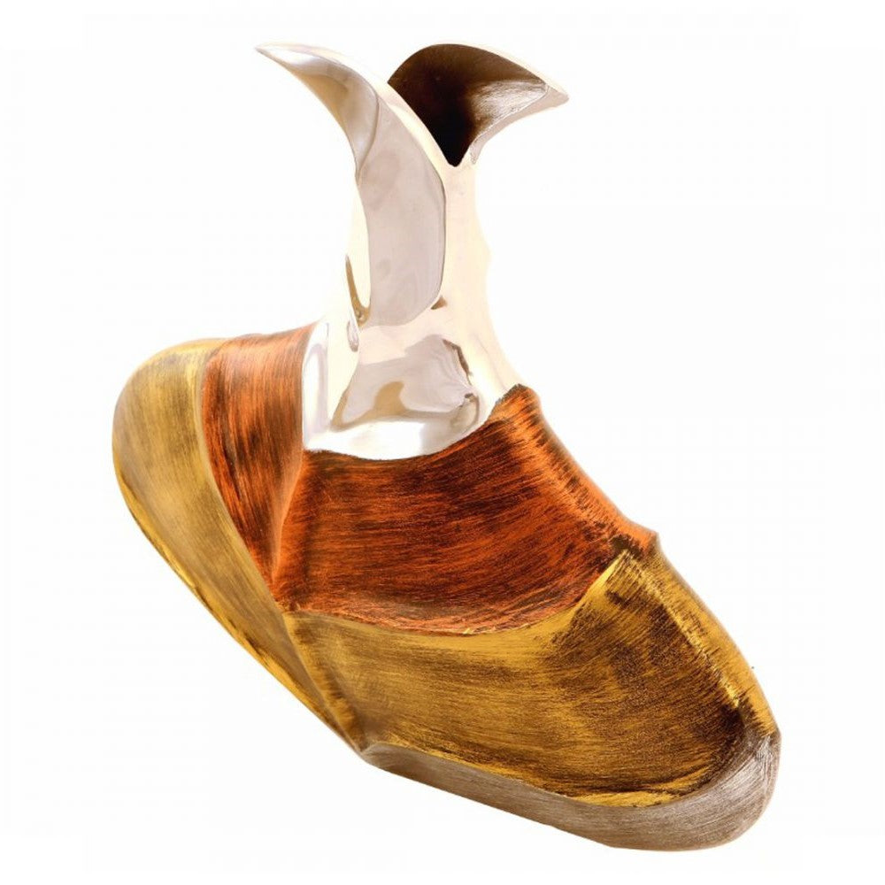 Set of 2 Banana Leaf Design Stout Vases