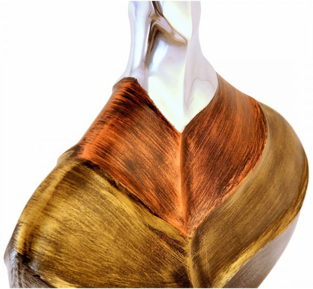 Set of 2 Banana Leaf Design Stout Vases