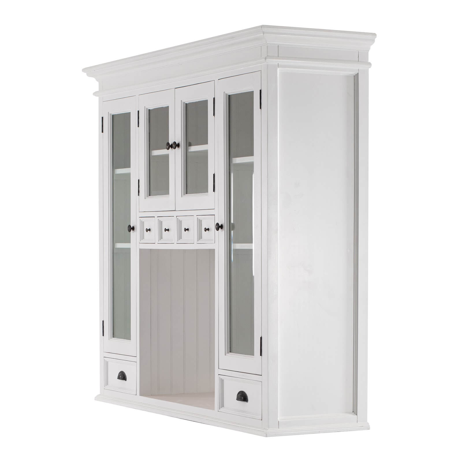 Classic Farmhouse Hutch Cabinet with 12 Drawers 4 + 4 Doors 1 Shelf