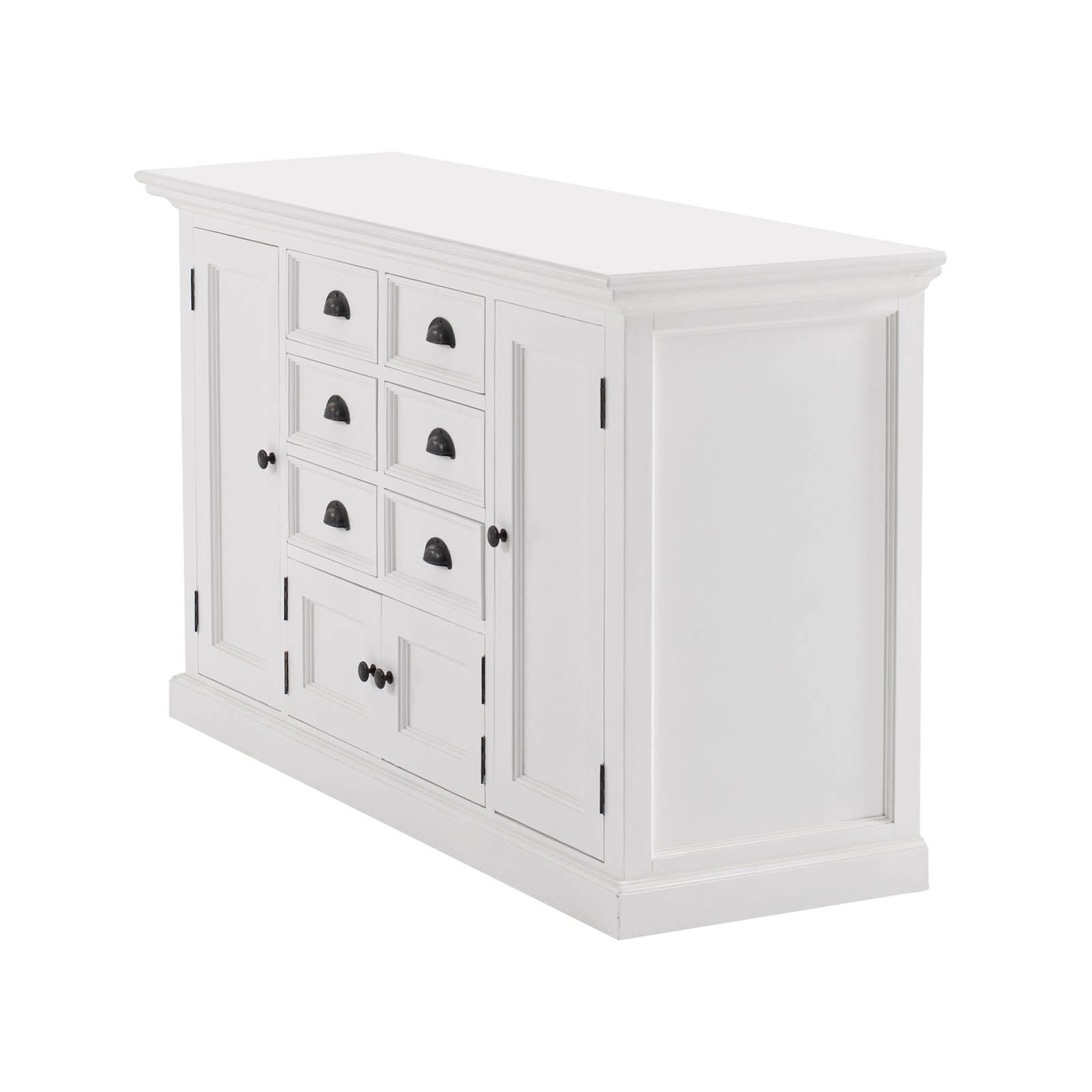 Classic Farmhouse Hutch Cabinet with 12 Drawers 4 + 4 Doors 1 Shelf