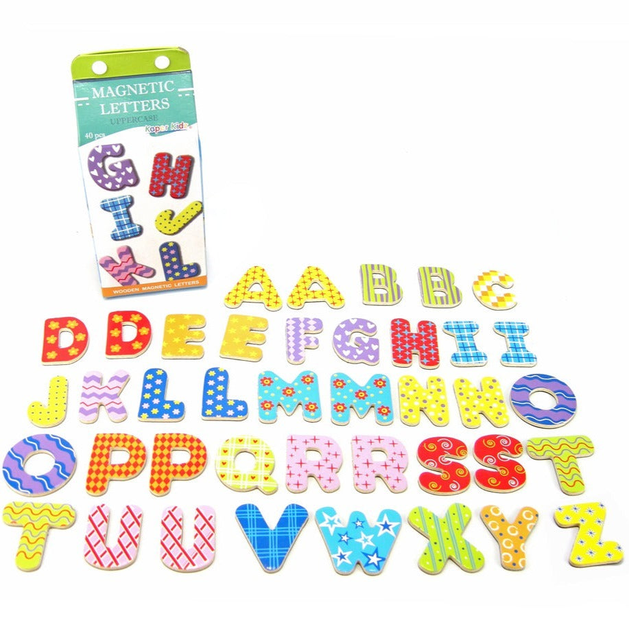 Magnetic Uppercase Letters In Milk Carton