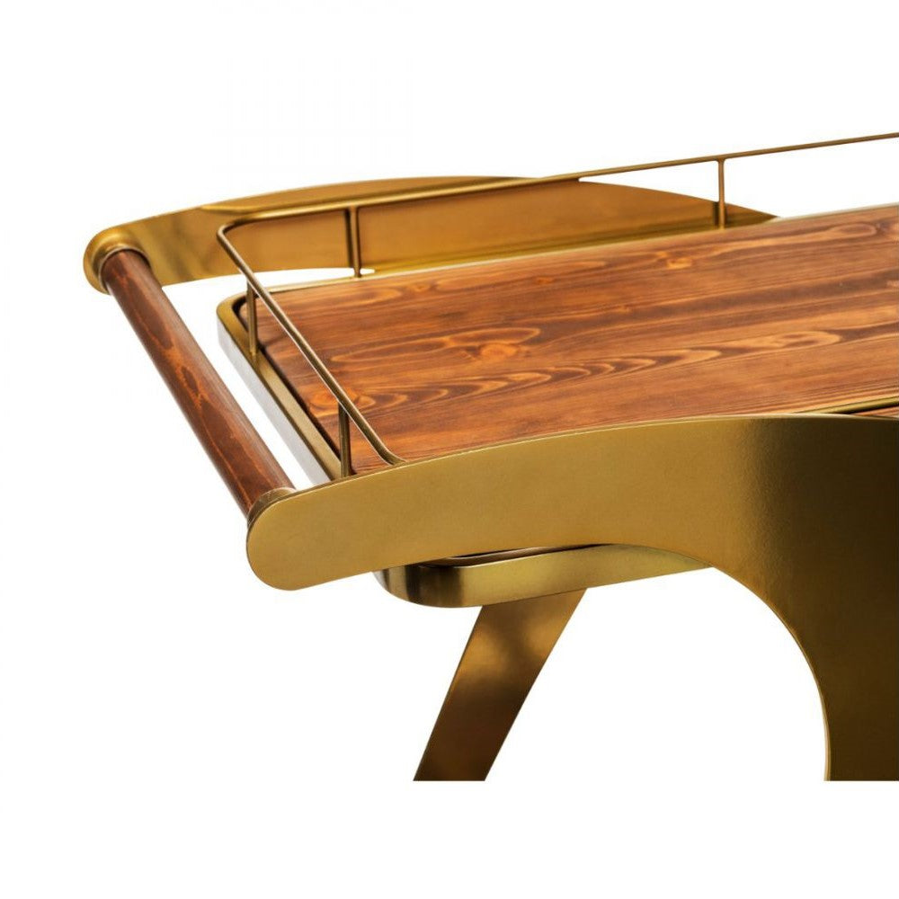 Modern French Brass Drinks Trolley Home Bar