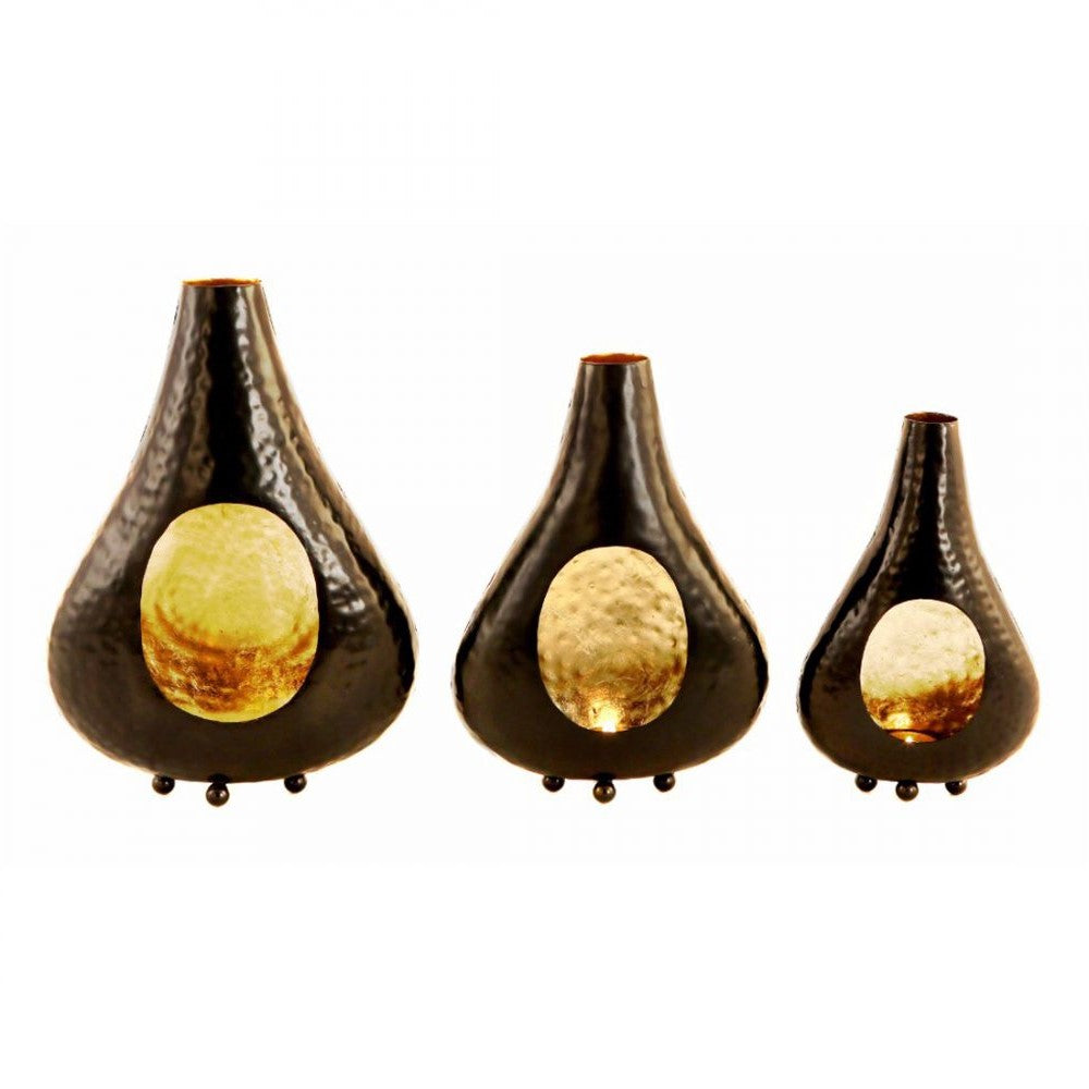 Set of 3 Funnel Shaped Tealight Holders