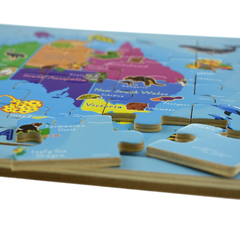 2 In 1 Australian Map Jigsaw Puzzle 24 Pcs