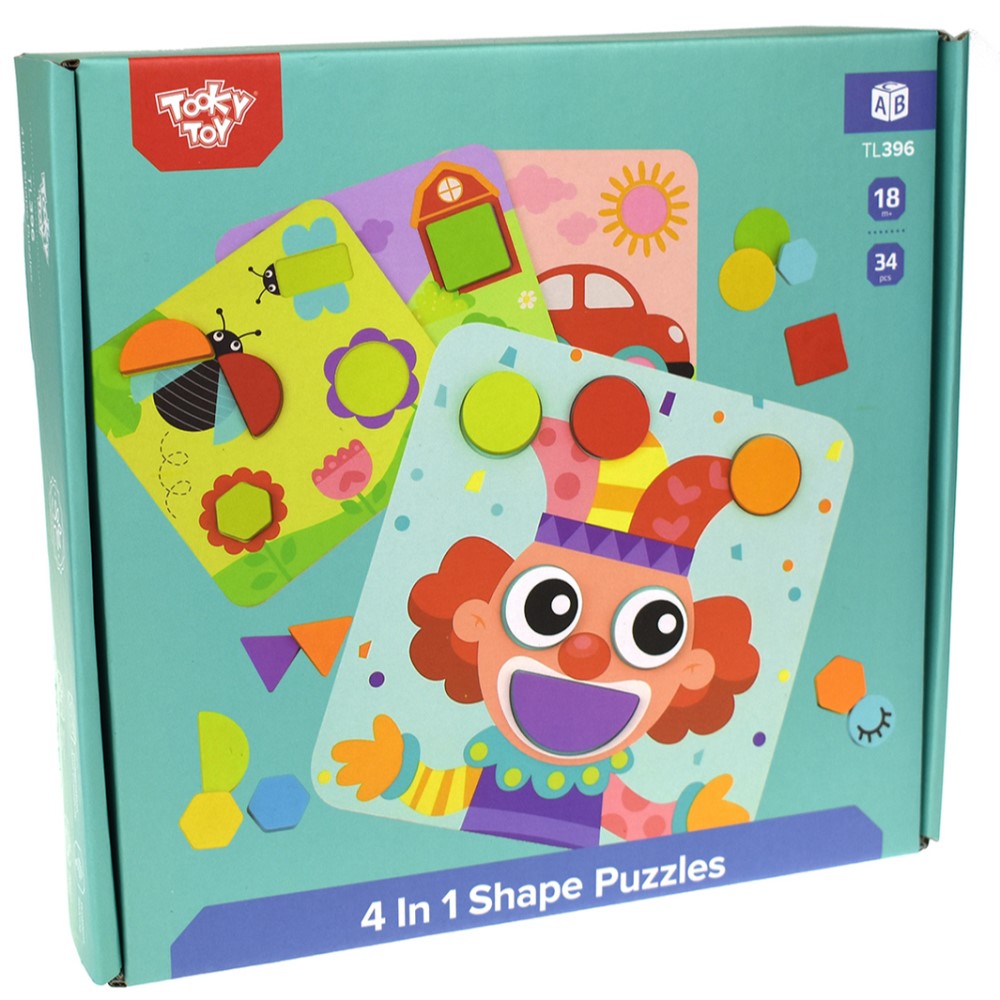 Set of 4 Toddlers Shape Sorter Puzzle