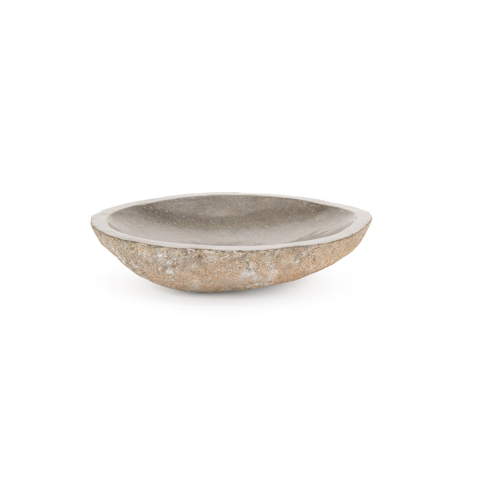 Elegant Indoor-Outdoor Natural Stone Bowl Planter