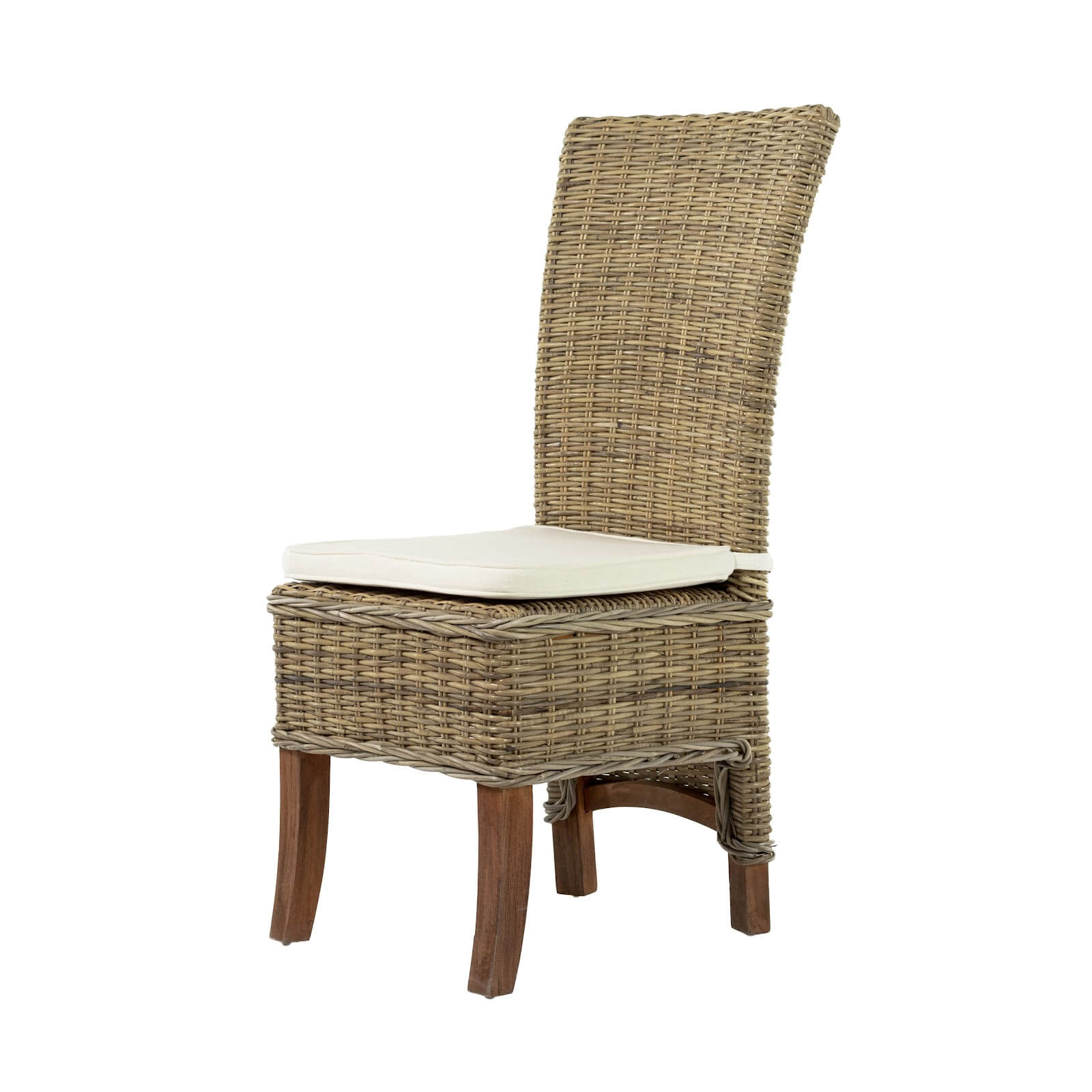 Bastion Classic Design Wicker Armless Dining Chair (Set of 2)