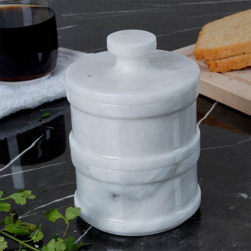 Monochrome Handmade Marble Spice Server Sets (Available in 4 Colors)