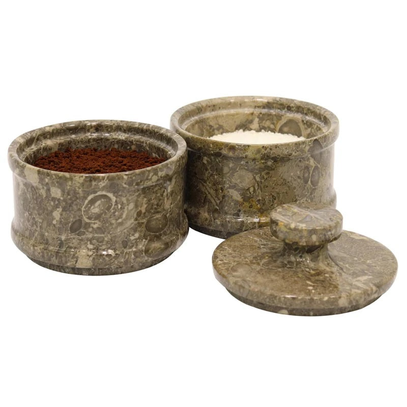 Monochrome Handmade Marble Spice Server Sets (Available in 4 Colors)