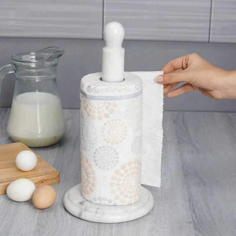 Refined Handmade Marble Paper Towel Holder (Available in 6 Colors)