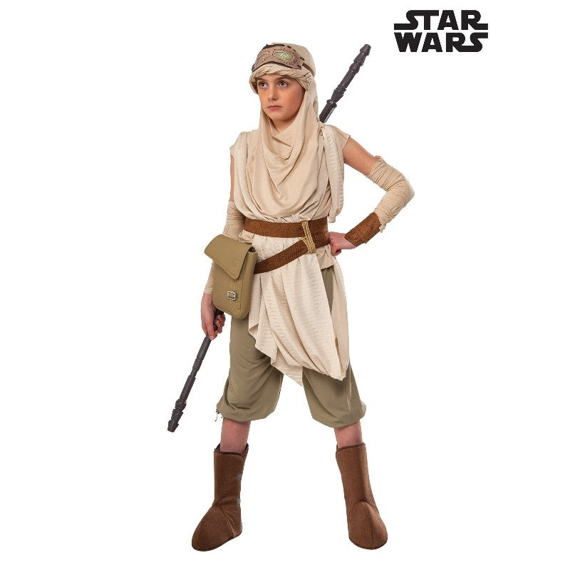 Star Wars Rey Deluxe Girl's Costume (Available in 2 Sizes)