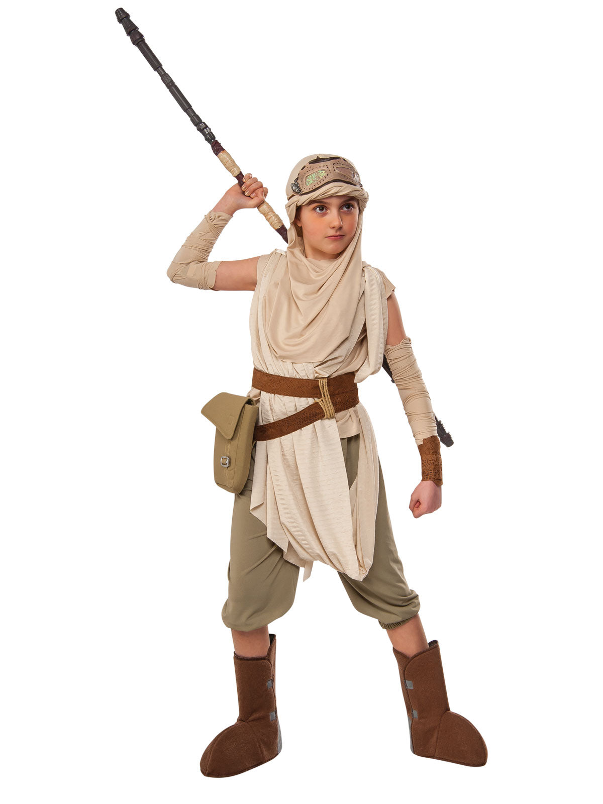 Star Wars Rey Deluxe Girl's Costume (Available in 2 Sizes)