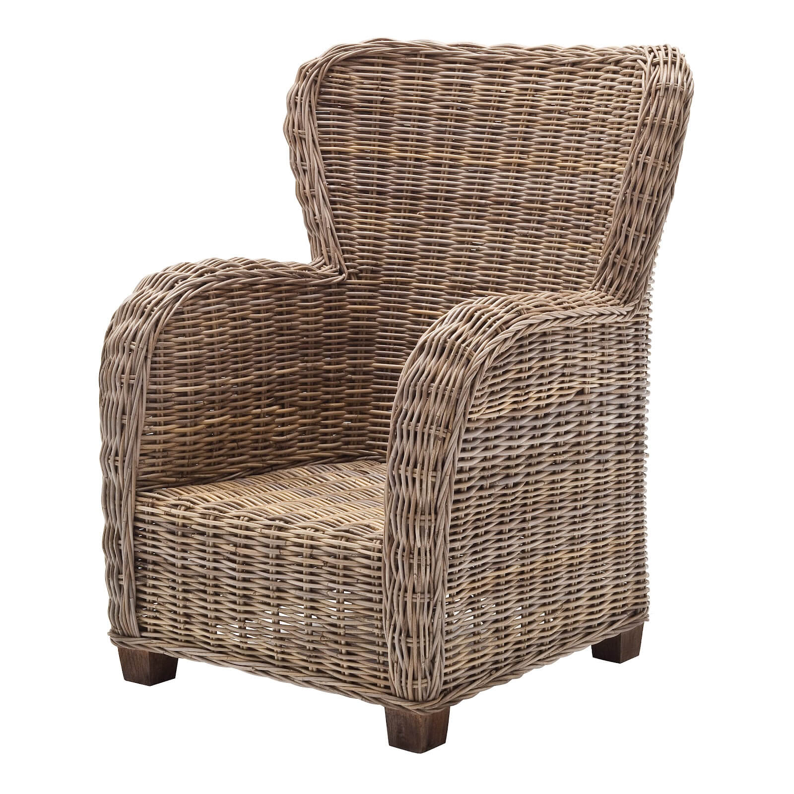 Wingback Classic Rattan Armchair - Queen Size