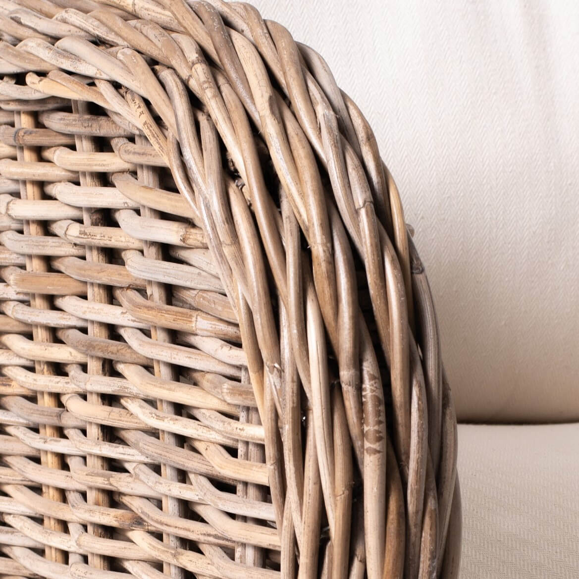 Wingback Classic Rattan Armchair - King Size