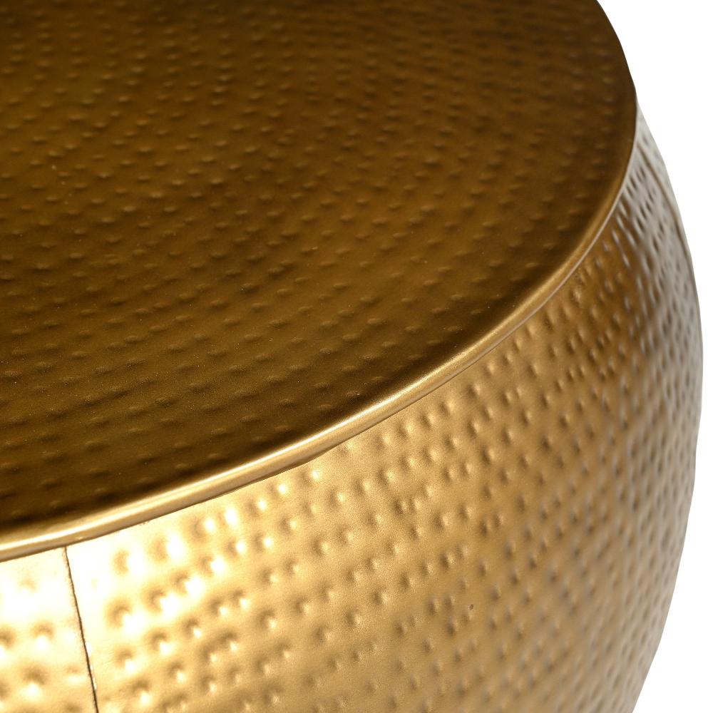 Hammered Brass Finish Coffee Table