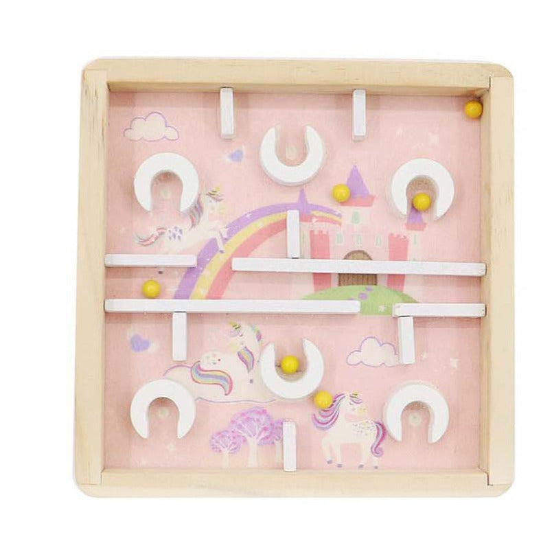 Kids Wooden Maze Game - Unicorns