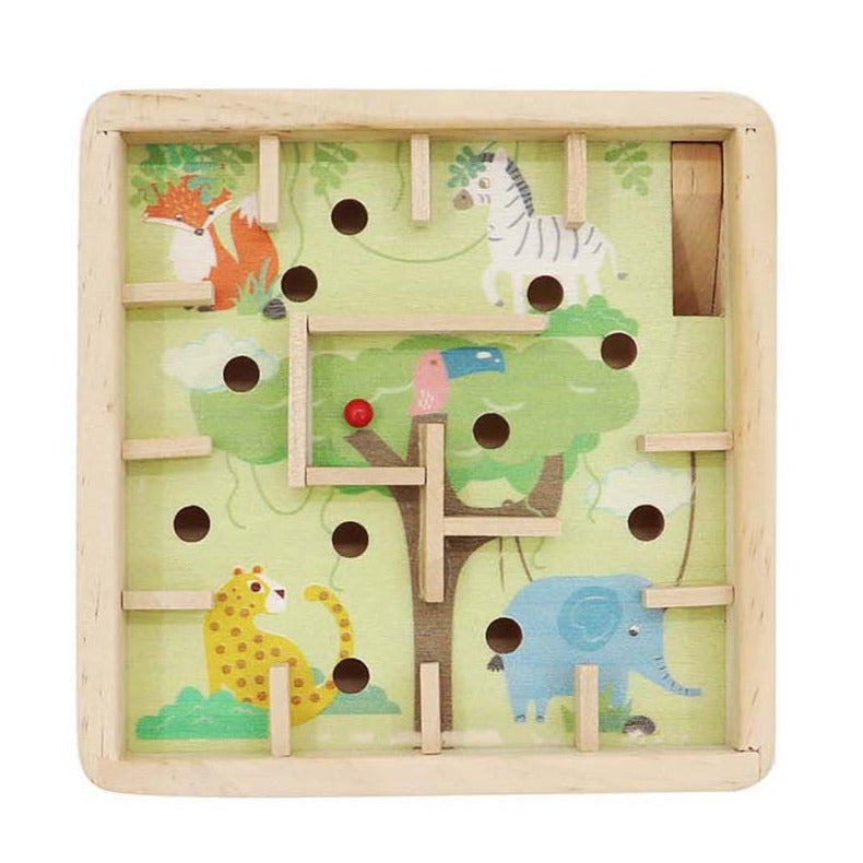 Kids Wooden Maze Game - Jungle Animals