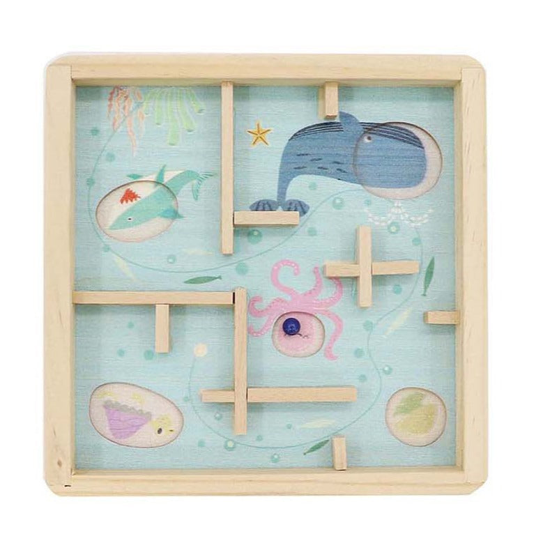 Kids Wooden Maze Game - Sea Animals