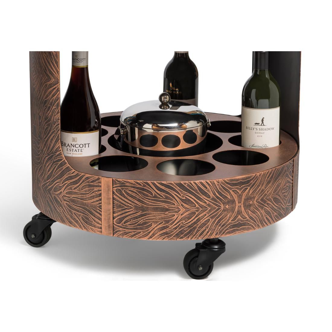 Luxurious Marble and Copper Bar Cart