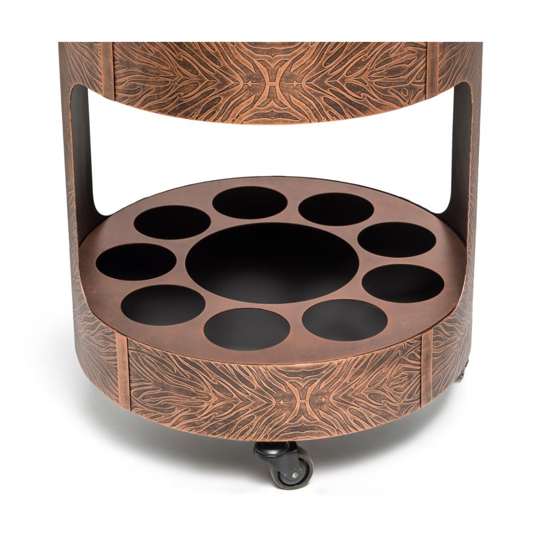 Luxurious Marble and Copper Bar Cart