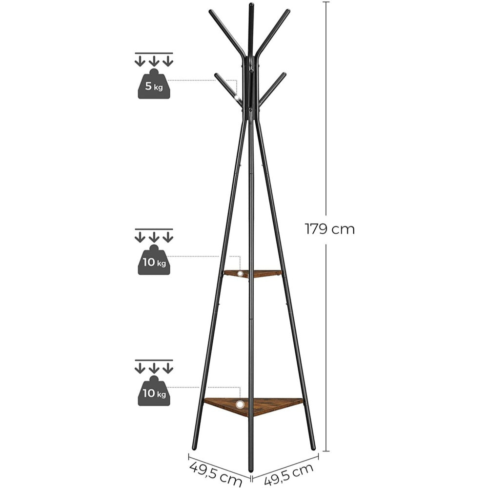 Industrial Pipe Design Comfortable Coat Rack - 179cms