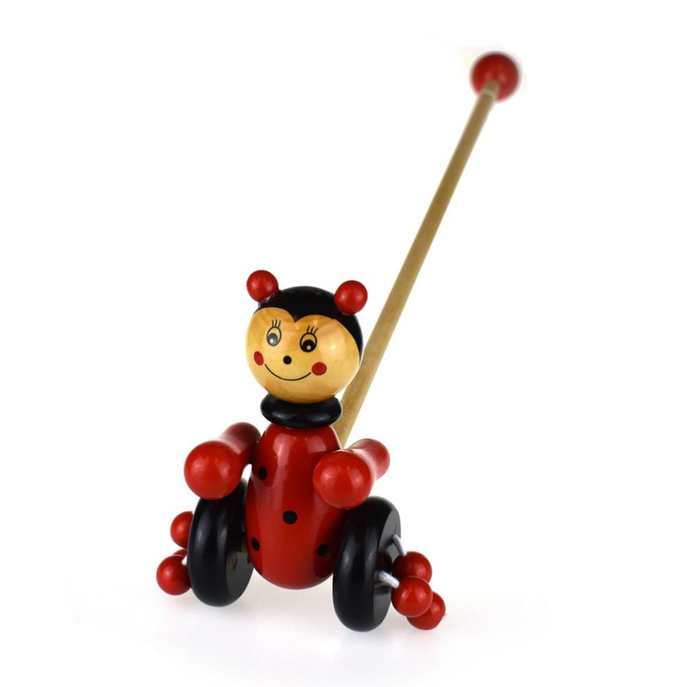 Push Along Toddlers Wooden Toy - Ladybird