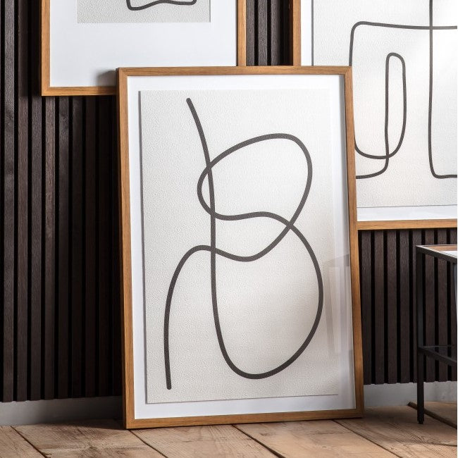 Sleek Lines in White Framed Art