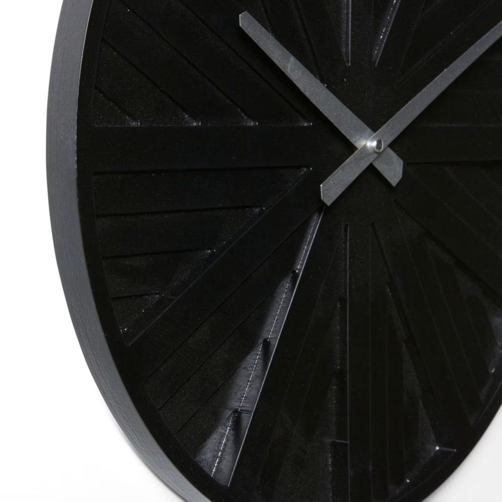Black Elegant & Minimalist Decorative Wall Clock 40cms