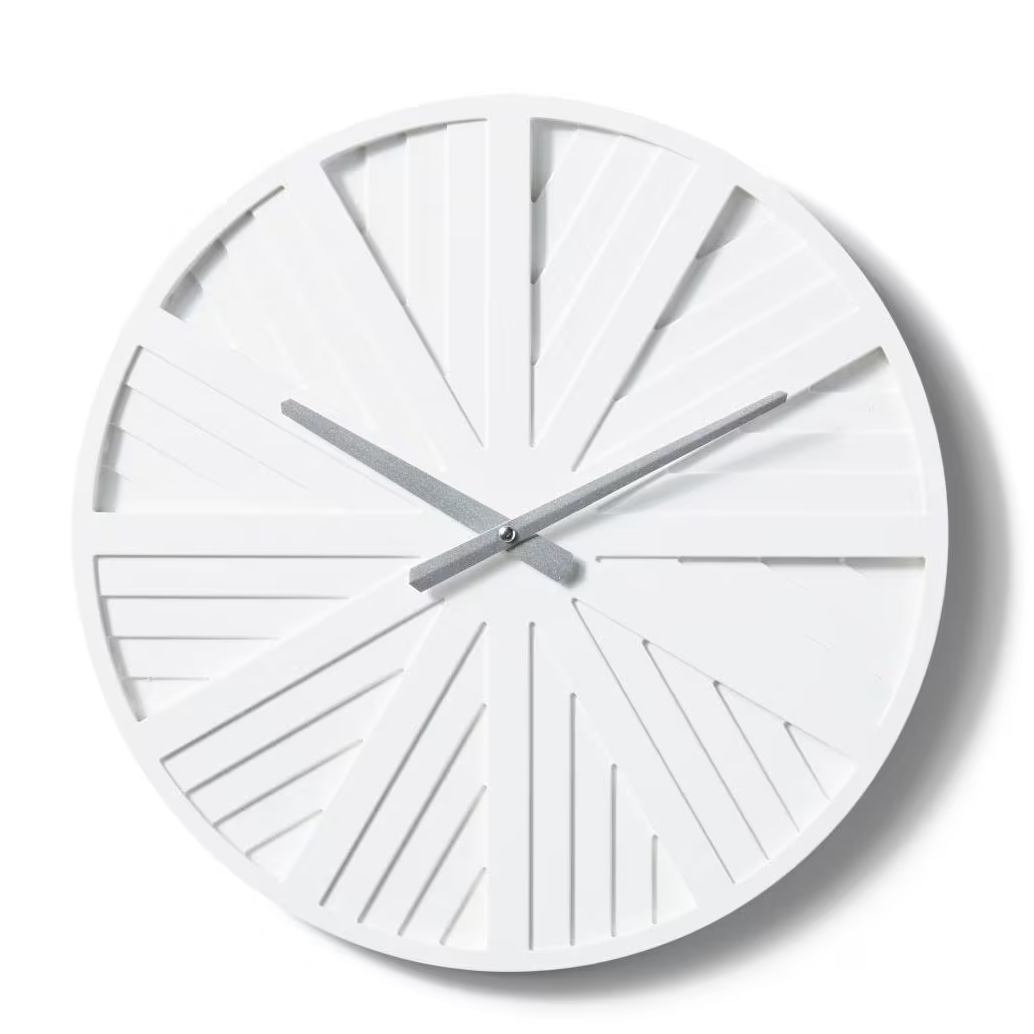 White Elegant & Minimalist Decorative Wall Clock 40cms