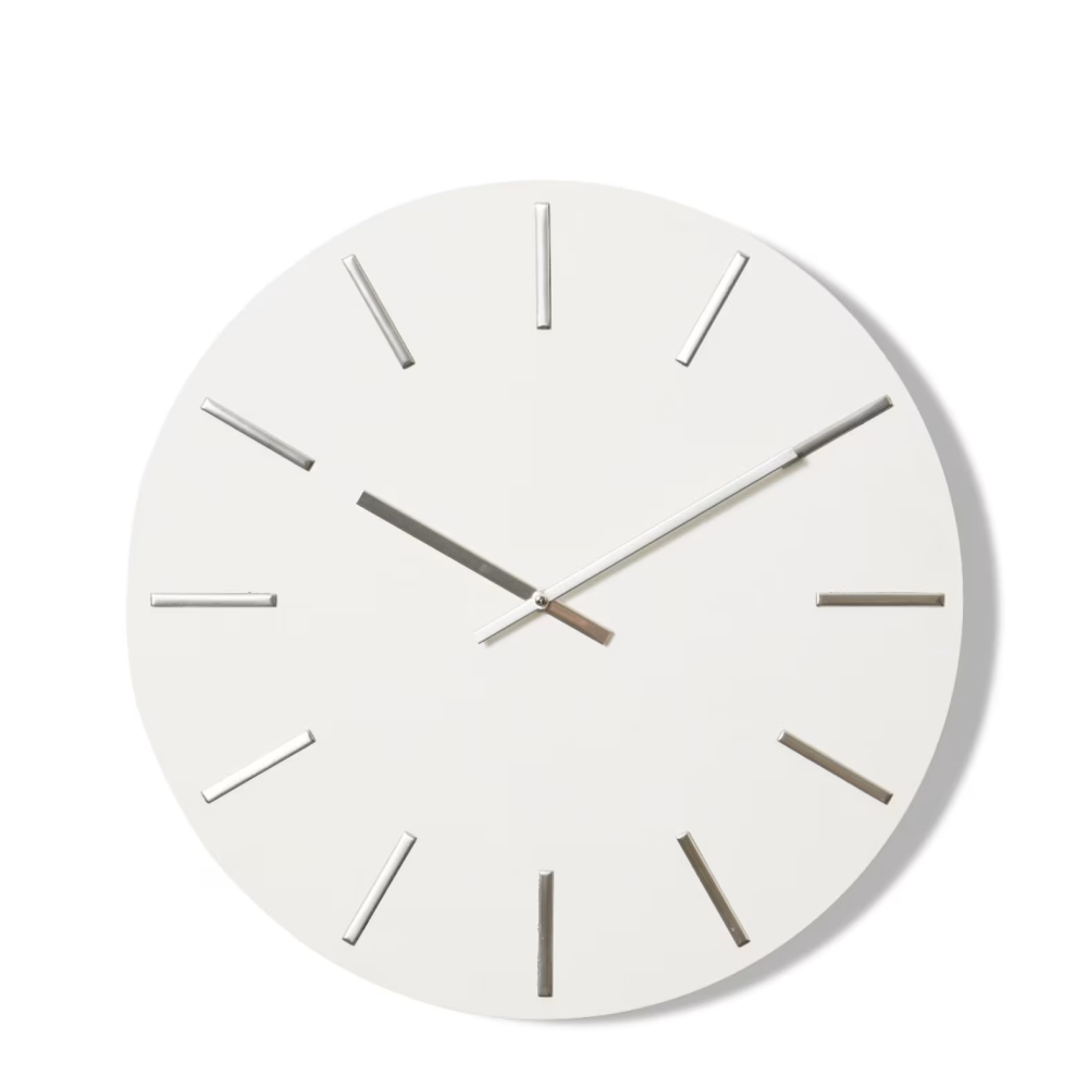 White  Modern Style with Vintage Charm Wall Clock 50cms