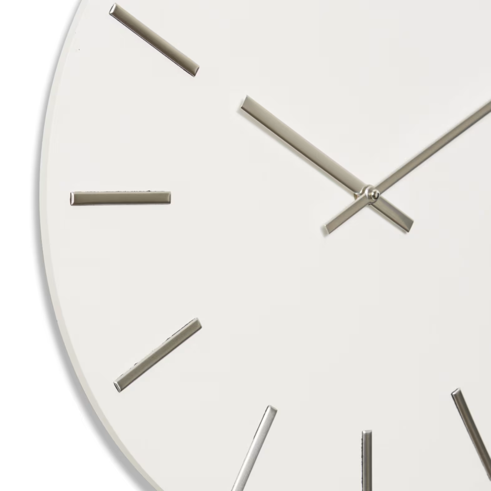 White  Modern Style with Vintage Charm Wall Clock 50cms