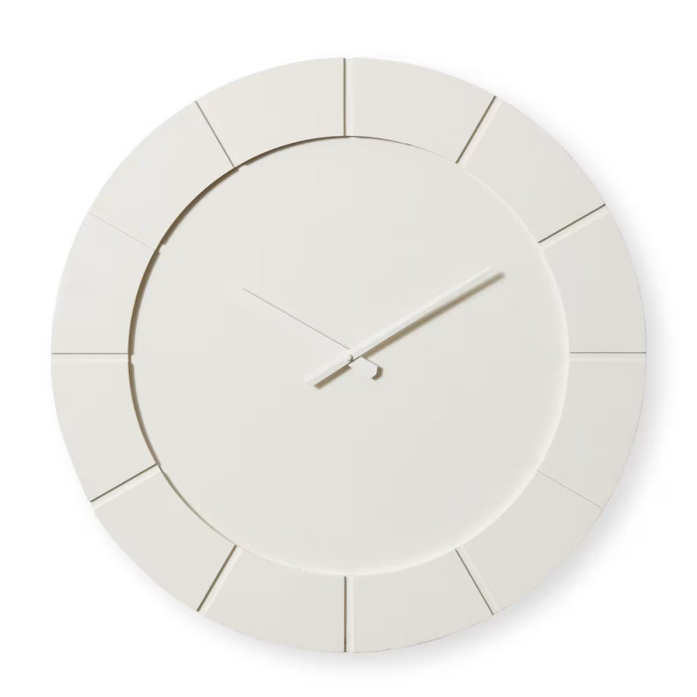 White Sleek & Contemporary Design Wall Clock 60cms
