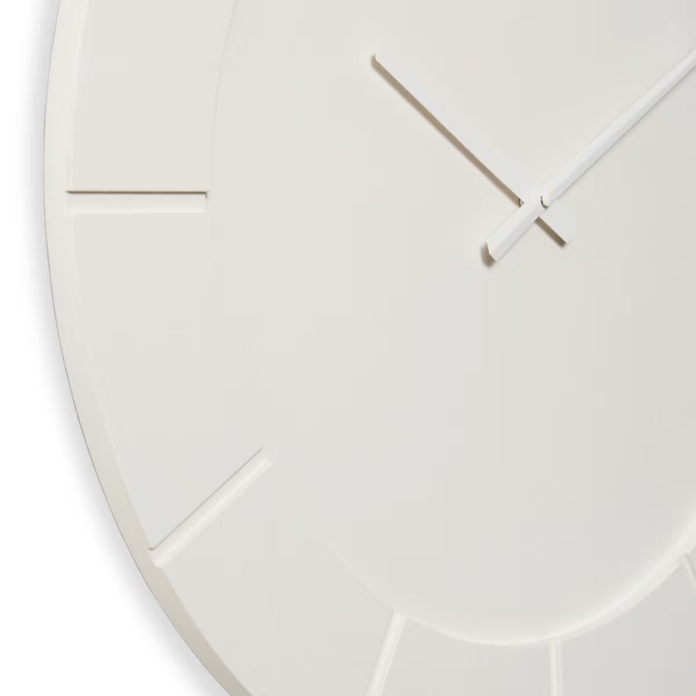 White Sleek & Contemporary Design Wall Clock 60cms