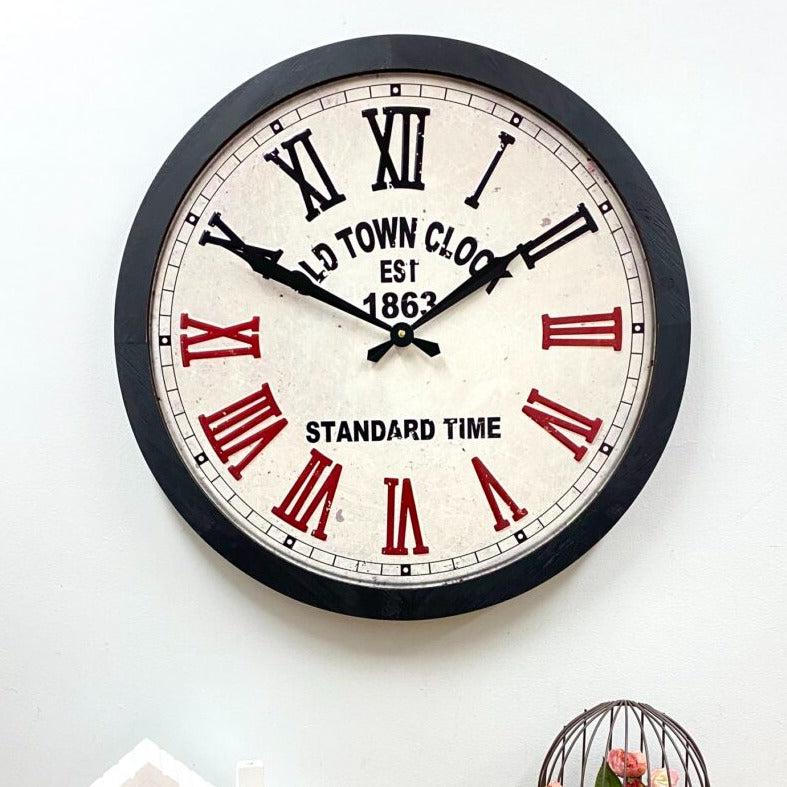 Classical Large Wood Frame Wall Clock 62cms