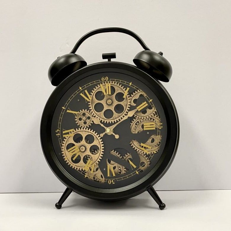 Exquisite Timepiece Table Gears Clock 34cms - Available in 2 Colors