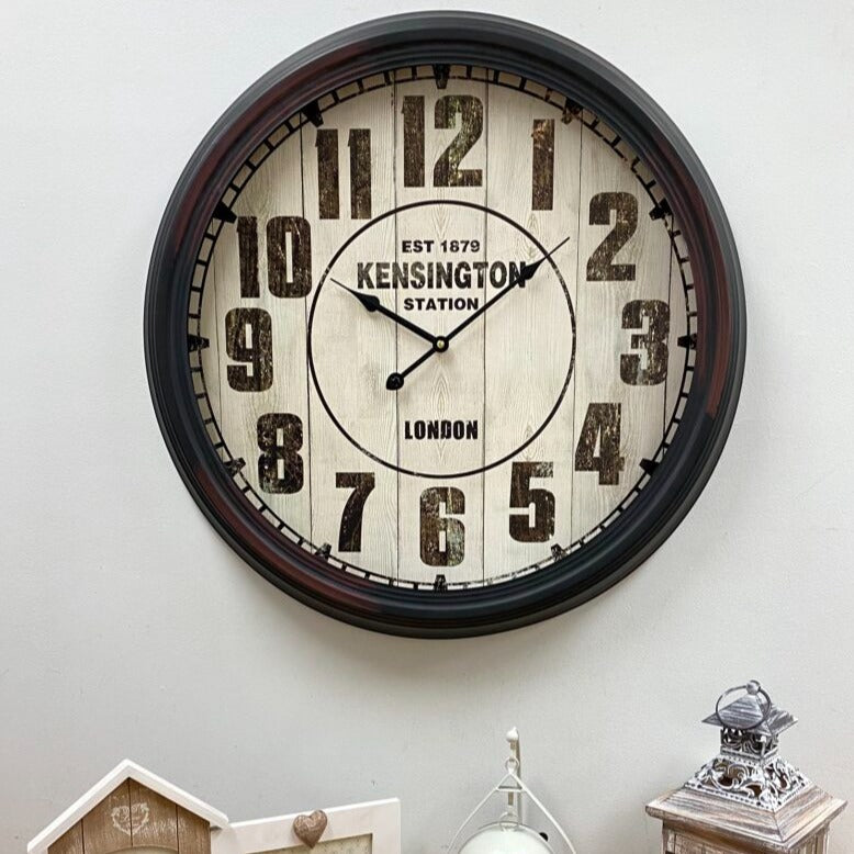 Vintage Style Large Wall Clock 62cms