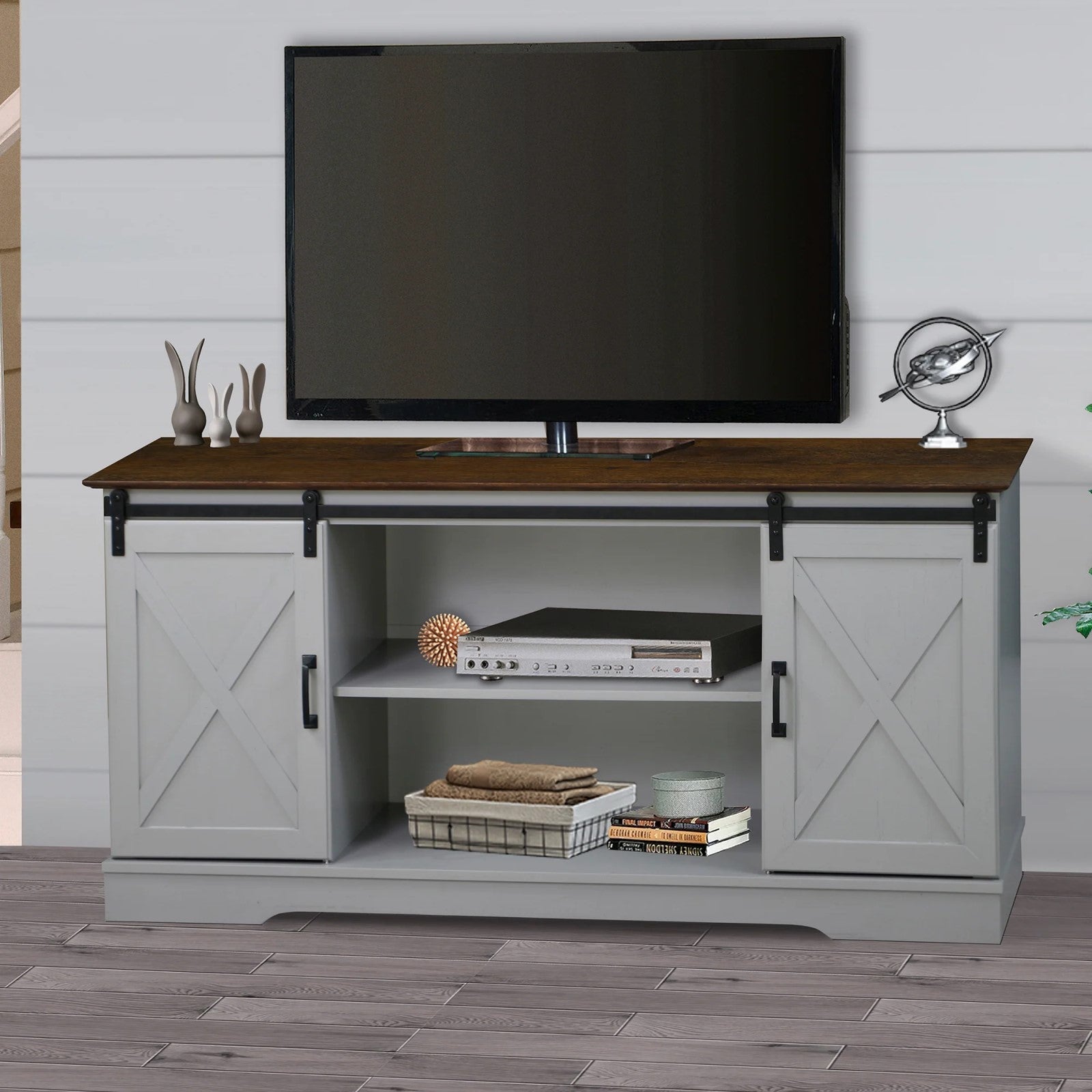 Barn Door TV Stand for Classic Entertainment