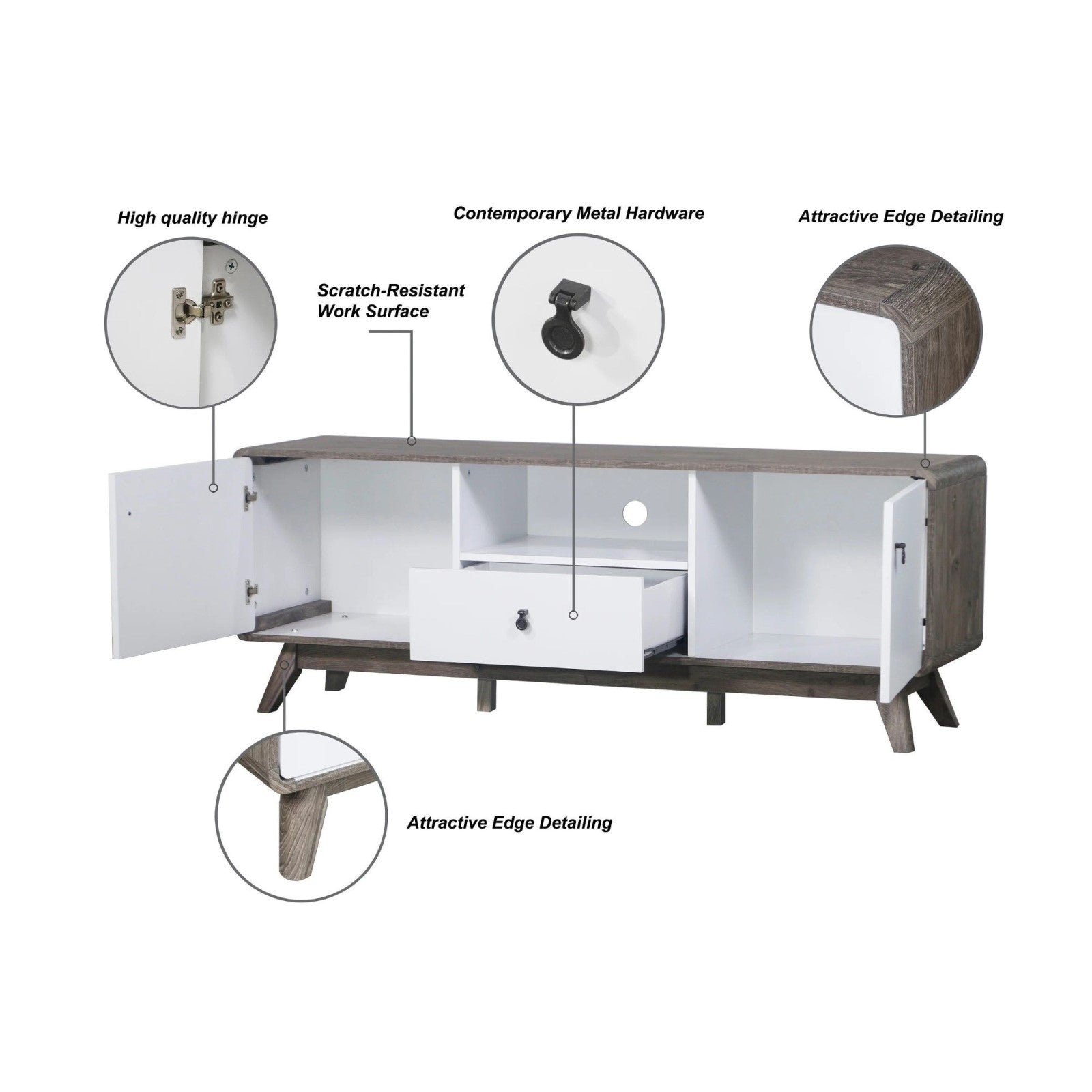 Classic TV Unit for Sophisticated Interiors (Available in 2 Colors)
