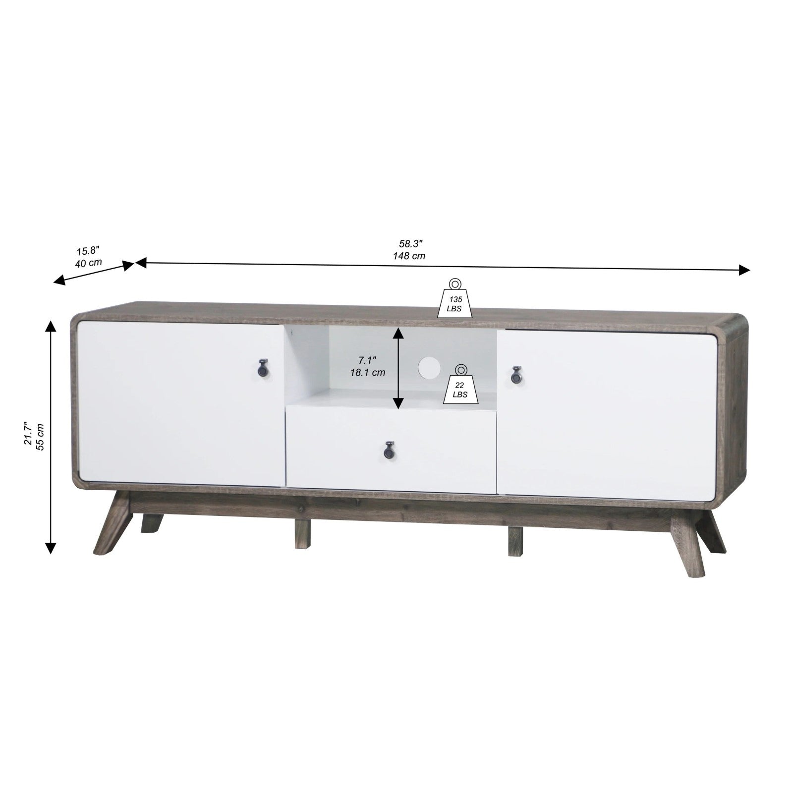 Classic TV Unit for Sophisticated Interiors (Available in 2 Colors)