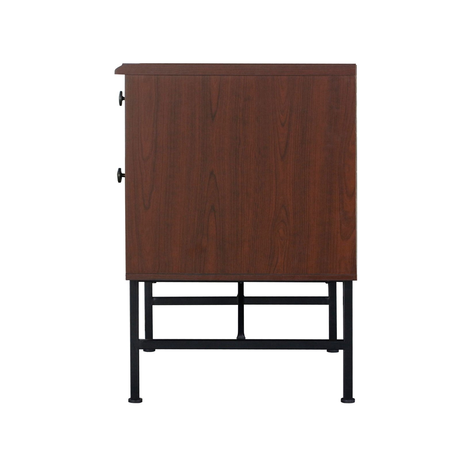 Cherry Black Engineered Wooden Filing Cabinet
